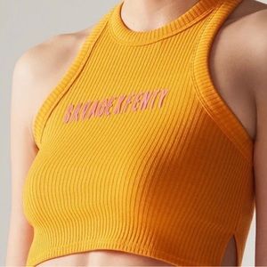 Savage X Fenty Orange Rib Crop Top Size Small